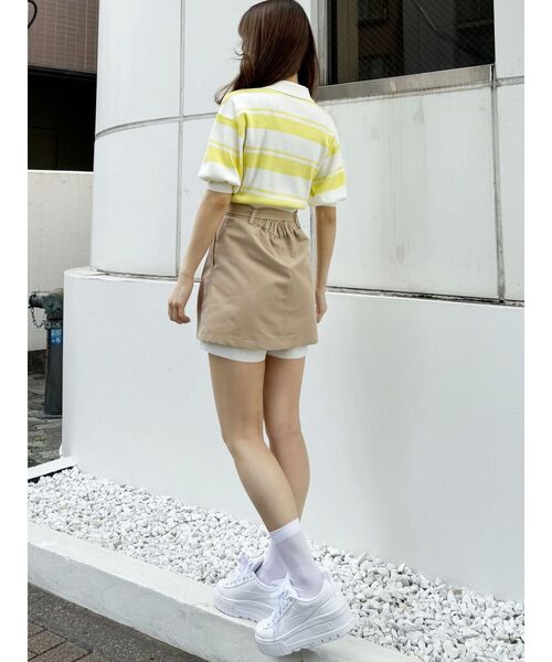 MERCURYDUO(マーキュリーデュオ)の「ベルト付きレイヤードミニスカートパンツ(スカート・レディース・ベージュ/チャコールグレー・SMALL/MEDIUM)」の11枚目の写真