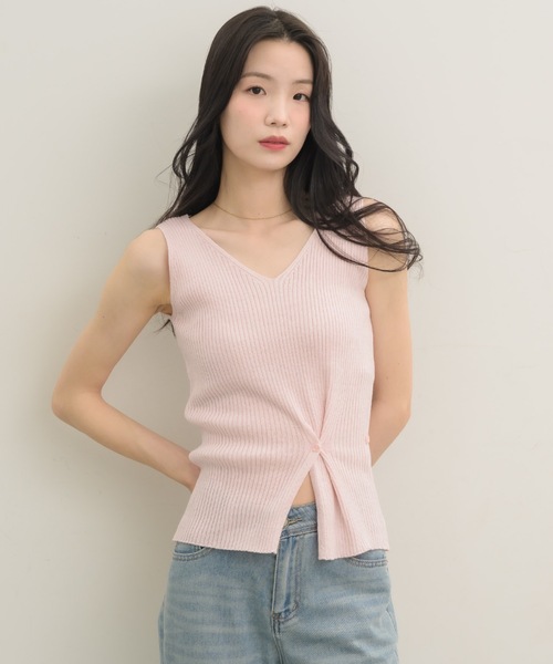 NEUNA（ヌナ）の「4wayサマーニットタンク（タンクトップ・レディース・ピンク/ブラック/ブルー・FREE）」の3枚目の写真