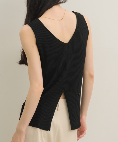 NEUNA（ヌナ）の「4wayサマーニットタンク（タンクトップ・レディース・ピンク/ブラック/ブルー・FREE）」の2枚目の写真