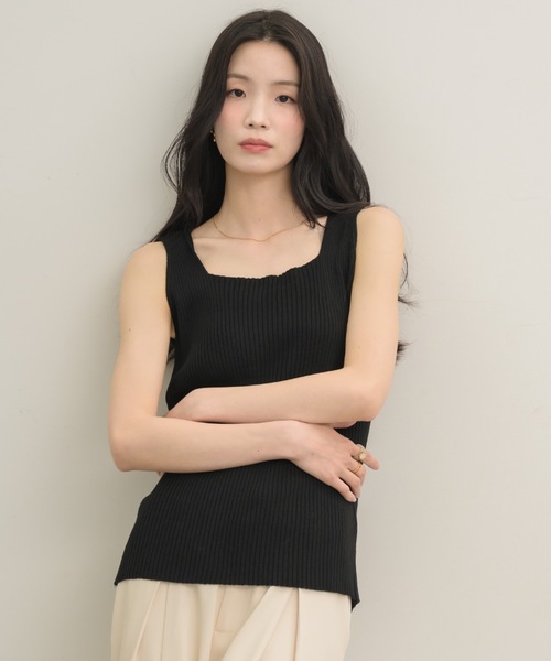 NEUNA（ヌナ）の「4wayサマーニットタンク（タンクトップ・レディース・ピンク/ブラック/ブルー・FREE）」の19枚目の写真