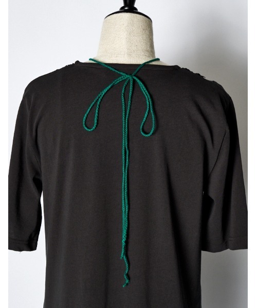 RUMCHE(ラムシェ)の「Knit Docking Cutsew Dress / ニットドッキングカットソードレス(ワンピース・レディース・ブラック/チャコールグレー・FREE)」の14枚目の写真