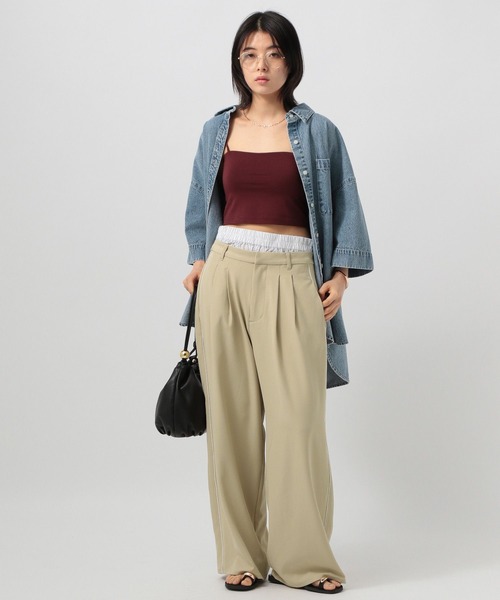 BAYFLOW（ベイフロー）の「[シワになりにくい]Wウエストワイドパンツ（その他パンツ・レディース・グレー/ベージュ/ネイビー・SMALL/MEDIUM）」の9枚目の写真