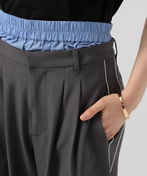 BAYFLOW（ベイフロー）の「[シワになりにくい]Wウエストワイドパンツ（その他パンツ・レディース・グレー/ベージュ/ネイビー・SMALL/MEDIUM）」の20枚目の写真