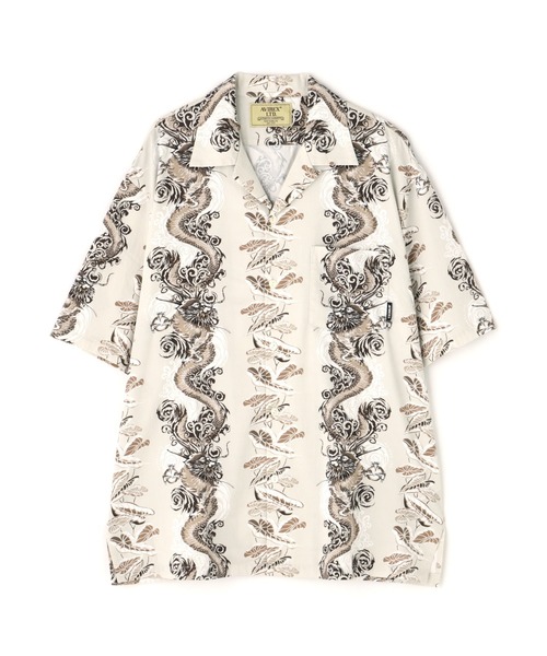 AVIREX（アヴィレックス）の「《WEB&DEPOT限定》ALOHA SHIRT DRAGON RISE / アロハシャツ ドラゴンライズ / AVIREX / アヴィレックス（シャツ/ブラウス・メンズ・ナチュラル/ブルー/ブラック・MEDIUM/LARGE/X-LARGE/XX-LARGE）」の3枚目の写真
