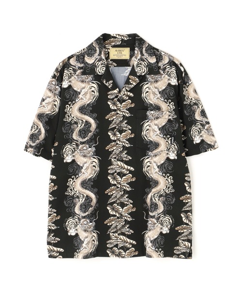 AVIREX（アヴィレックス）の「《WEB&DEPOT限定》ALOHA SHIRT DRAGON RISE / アロハシャツ ドラゴンライズ / AVIREX / アヴィレックス（シャツ/ブラウス・メンズ・ナチュラル/ブルー/ブラック・MEDIUM/LARGE/X-LARGE/XX-LARGE）」の2枚目の写真