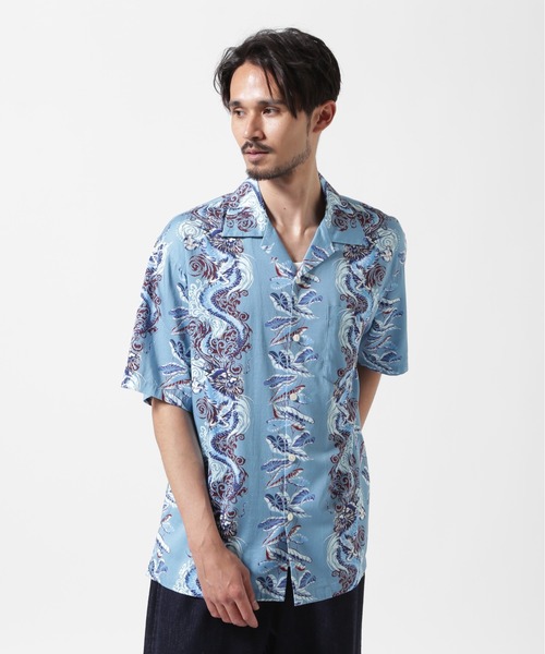 AVIREX（アヴィレックス）の「《WEB&DEPOT限定》ALOHA SHIRT DRAGON RISE / アロハシャツ ドラゴンライズ / AVIREX / アヴィレックス（シャツ/ブラウス・メンズ・ナチュラル/ブルー/ブラック・MEDIUM/LARGE/X-LARGE/XX-LARGE）」の21枚目の写真