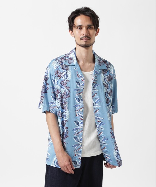 AVIREX（アヴィレックス）の「《WEB&DEPOT限定》ALOHA SHIRT DRAGON RISE / アロハシャツ ドラゴンライズ / AVIREX / アヴィレックス（シャツ/ブラウス・メンズ・ナチュラル/ブルー/ブラック・MEDIUM/LARGE/X-LARGE/XX-LARGE）」の22枚目の写真