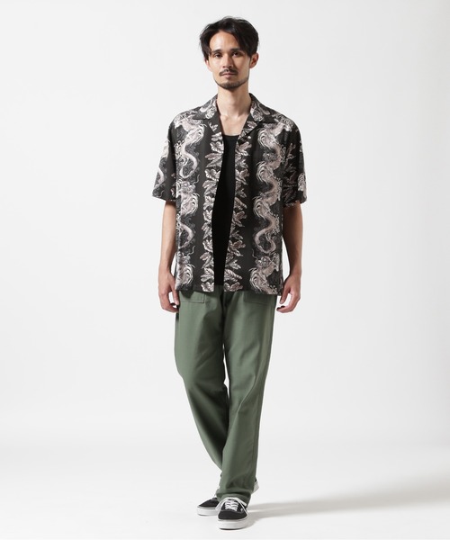 AVIREX（アヴィレックス）の「《WEB&DEPOT限定》ALOHA SHIRT DRAGON RISE / アロハシャツ ドラゴンライズ / AVIREX / アヴィレックス（シャツ/ブラウス・メンズ・ナチュラル/ブルー/ブラック・MEDIUM/LARGE/X-LARGE/XX-LARGE）」の5枚目の写真