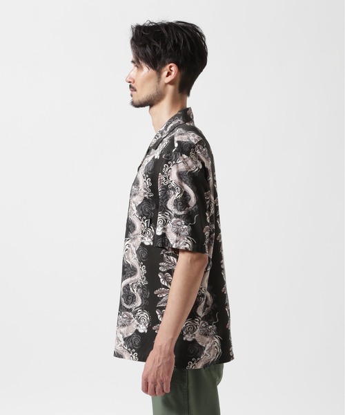 AVIREX（アヴィレックス）の「《WEB&DEPOT限定》ALOHA SHIRT DRAGON RISE / アロハシャツ ドラゴンライズ / AVIREX / アヴィレックス（シャツ/ブラウス・メンズ・ナチュラル/ブルー/ブラック・MEDIUM/LARGE/X-LARGE/XX-LARGE）」の6枚目の写真