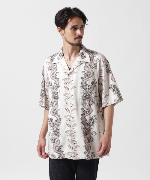AVIREX（アヴィレックス）の「《WEB&DEPOT限定》ALOHA SHIRT DRAGON RISE / アロハシャツ ドラゴンライズ / AVIREX / アヴィレックス（シャツ/ブラウス・メンズ・ナチュラル/ブルー/ブラック・MEDIUM/LARGE/X-LARGE/XX-LARGE）」の14枚目の写真