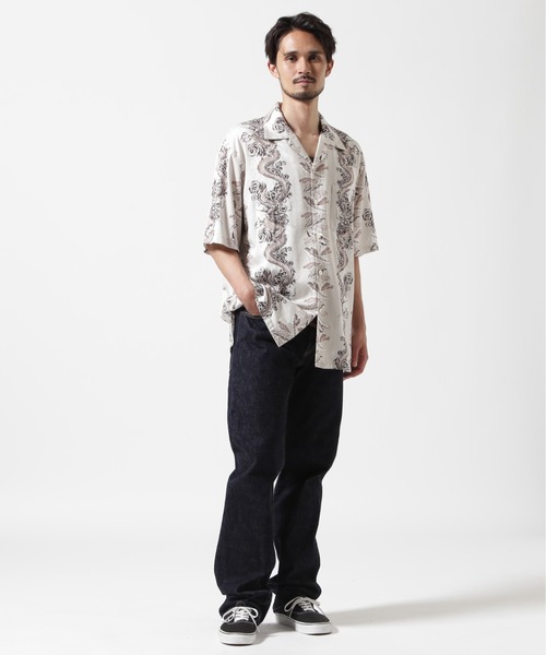 AVIREX（アヴィレックス）の「《WEB&DEPOT限定》ALOHA SHIRT DRAGON RISE / アロハシャツ ドラゴンライズ / AVIREX / アヴィレックス（シャツ/ブラウス・メンズ・ナチュラル/ブルー/ブラック・MEDIUM/LARGE/X-LARGE/XX-LARGE）」の16枚目の写真