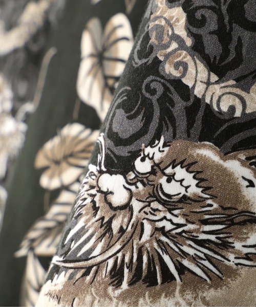 AVIREX（アヴィレックス）の「《WEB&DEPOT限定》ALOHA SHIRT DRAGON RISE / アロハシャツ ドラゴンライズ / AVIREX / アヴィレックス（シャツ/ブラウス・メンズ・ナチュラル/ブルー/ブラック・MEDIUM/LARGE/X-LARGE/XX-LARGE）」の13枚目の写真