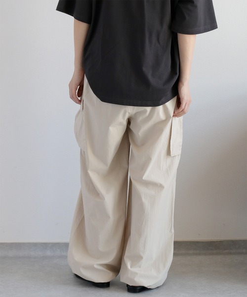 cepo（セポ）の「ソフトコットン イージーワイドカーゴパンツ（カーゴパンツ・レディース・オフホワイト/ブラック/オリーブ・M）」の12枚目の写真