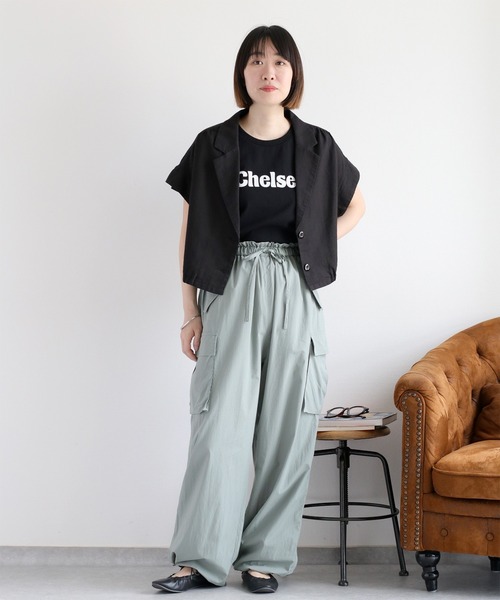 cepo（セポ）の「ソフトコットン イージーワイドカーゴパンツ（カーゴパンツ・レディース・オフホワイト/ブラック/オリーブ・M）」の22枚目の写真