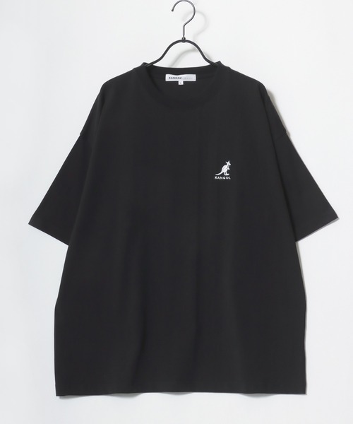 KANGOL（カンゴール）の「KANGOL/カンゴール Lazar別注･コラボ オーバーサイズ コットン ロゴ ワンポイント刺繍 半袖Tシャツ/無地T/レディース メンズ（Tシャツ/カットソー・メンズ・ホワイト/チャコール/ベージュ/ネイビー/ブラック・L/M/XL）」の17枚目の写真