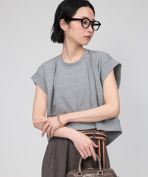 BABYLONE（バビロン）の「フレンチショートプルオーバー（Tシャツ/カットソー・レディース・ブラック/グレー/ホワイト・フリー）」の3枚目の写真