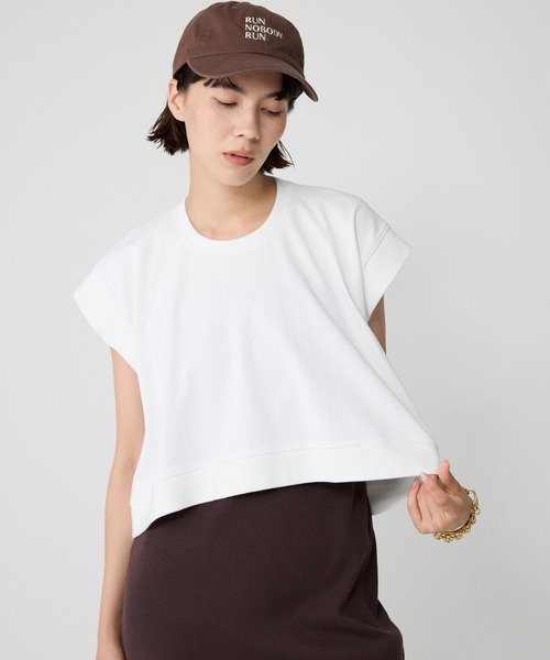 BABYLONE（バビロン）の「フレンチショートプルオーバー（Tシャツ/カットソー・レディース・ブラック/グレー/ホワイト・フリー）」の2枚目の写真
