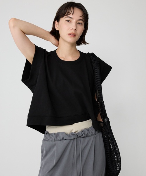 BABYLONE（バビロン）の「フレンチショートプルオーバー（Tシャツ/カットソー・レディース・ブラック/グレー/ホワイト・フリー）」の5枚目の写真