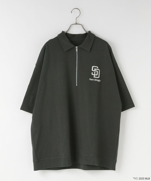 LOWRYS FARM(ローリーズファーム)の「MLBハーフZIPポロSS 492782(Tシャツ/カットソー・メンズ・ネイビー/アイボリー/チャコールグレー・MEDIUM/LARGE)」の20枚目の写真