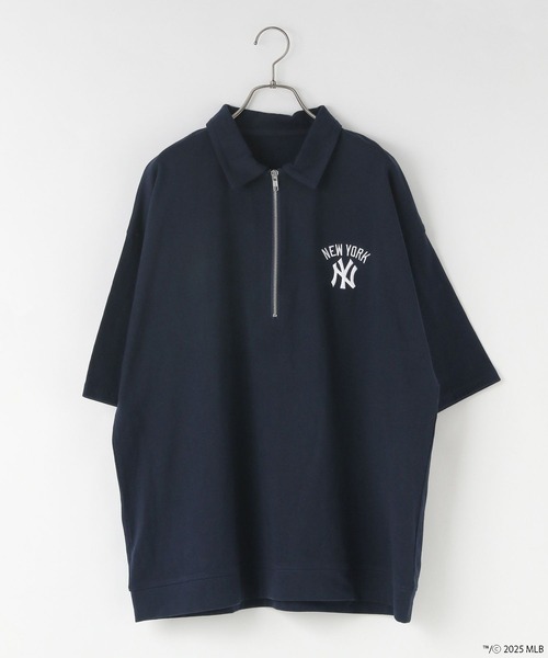 LOWRYS FARM(ローリーズファーム)の「MLBハーフZIPポロSS 492782(Tシャツ/カットソー・メンズ・ネイビー/アイボリー/チャコールグレー・MEDIUM/LARGE)」の22枚目の写真