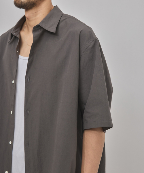 EDIFICE(エディフィス)の「ETS.MATERIAUX(マテリオ) フレンチワーク ショートスリーブシャツ(シャツ/ブラウス・メンズ・チャコールグレー/アイボリー/ホワイト・2/3)」の15枚目の写真