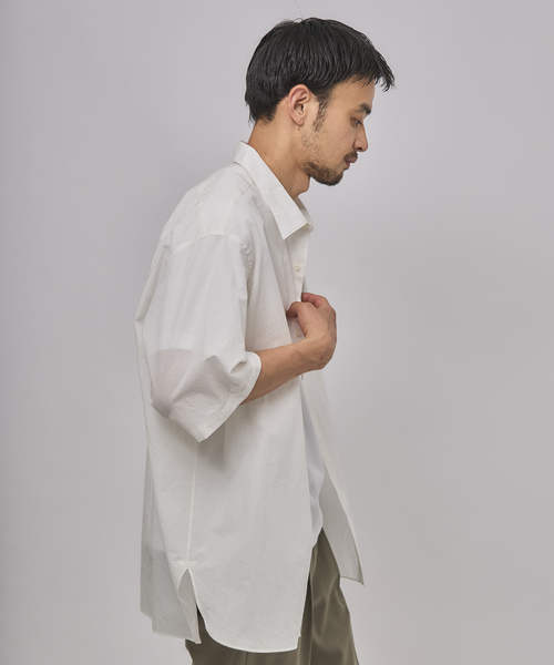 EDIFICE(エディフィス)の「ETS.MATERIAUX(マテリオ) フレンチワーク ショートスリーブシャツ(シャツ/ブラウス・メンズ・チャコールグレー/アイボリー/ホワイト・2/3)」の11枚目の写真