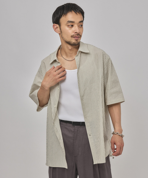 ETS.MATERIAUX イーティーエス マテリオ　半袖シャツ ETS MATERIAUX イーティーエス マテリオ 半袖コットンシャツ