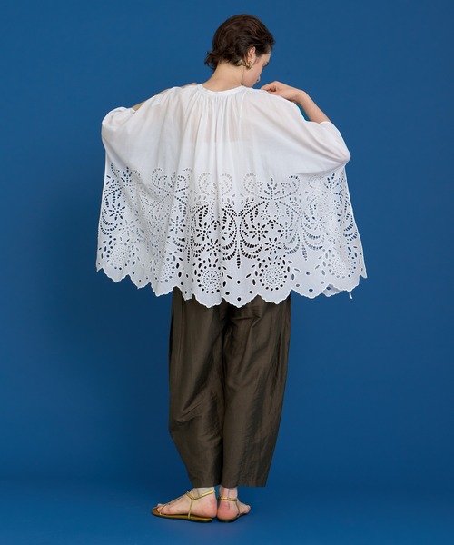 HOUSE OF LOTUS シフリー刺繍ポンチョブラウス HOUSE OF LOTUS（ハウスオブロータス）の「シフリー刺繍ポンチョ