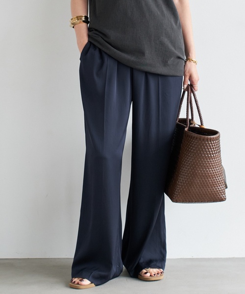 追加 SILK SATIN イージーパンツ（その他パンツ）｜Deuxieme Classe