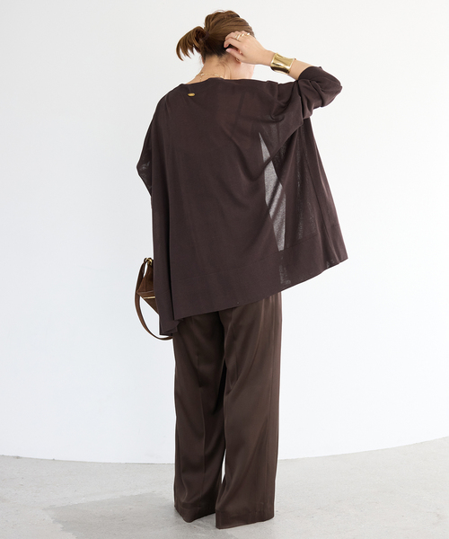 Deuxieme Classe(ドゥーズィエムクラス)の「*追加 SILK SATIN イージーパンツ(その他パンツ・レディース・ネイビー/ブラウン・34/36/38)」の20枚目の写真