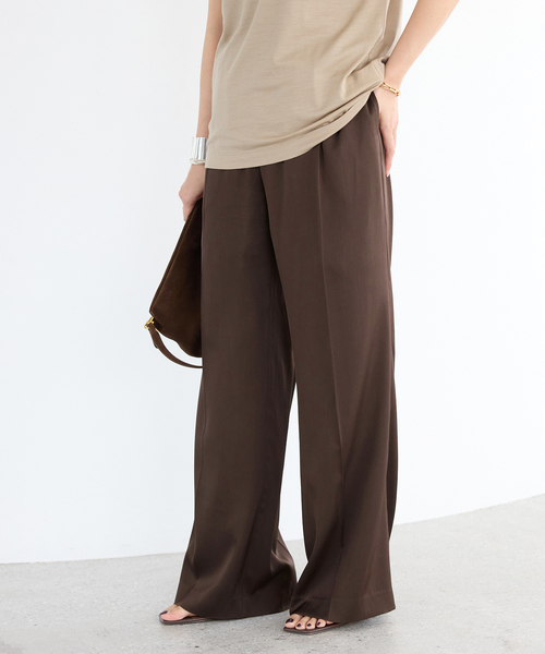 追加 SILK SATIN イージーパンツ（その他パンツ）｜Deuxieme Classe