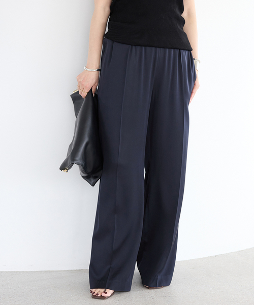 追加 SILK SATIN イージーパンツ（その他パンツ）｜Deuxieme Classe