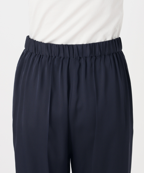 新品✨ドゥーズィエムクラス　 SILK SATIN イージーパンツ　ネイビー 追加 SILK SATIN イージーパンツ（その他パンツ）｜Deuxieme
