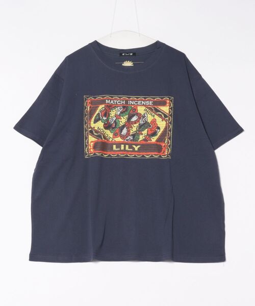 チャイハネ(チャイハネ)の「【チャイハネ】マッチ香プリントTシャツXL(Tシャツ/カットソー・メンズ・ブラック/グリーン/ライトベージュ/ネイビー/オレンジ/レッド/ホワイト・XL)」の1枚目の写真