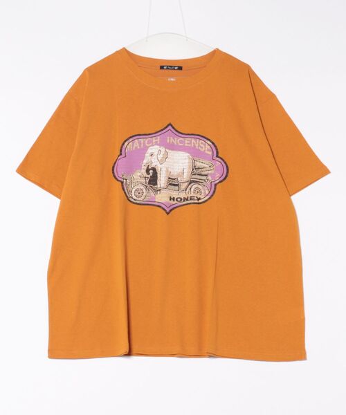 チャイハネ(チャイハネ)の「【チャイハネ】マッチ香プリントTシャツXL(Tシャツ/カットソー・メンズ・ブラック/グリーン/ライトベージュ/ネイビー/オレンジ/レッド/ホワイト・XL)」の7枚目の写真