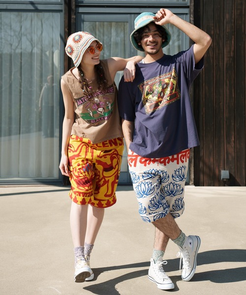 チャイハネ(チャイハネ)の「【チャイハネ】マッチ香プリントTシャツXL(Tシャツ/カットソー・メンズ・ブラック/グリーン/ライトベージュ/ネイビー/オレンジ/レッド/ホワイト・XL)」の10枚目の写真