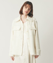 DEICY | ラメmixツイードフリンジジャケット(その他アウター)