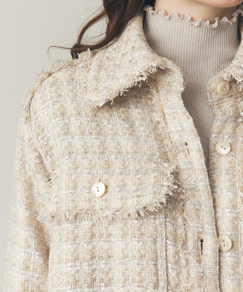 DEICY（デイシー）の「ラメmixツイードフリンジジャケット（その他アウター・レディース・オフホワイト・FREE）」の22枚目の写真