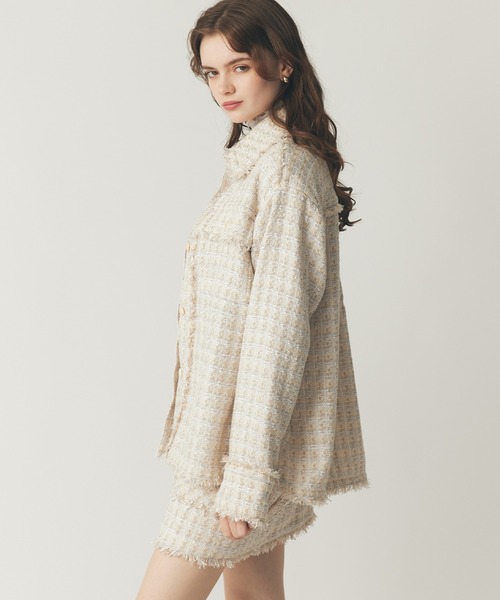 DEICY（デイシー）の「ラメmixツイードフリンジジャケット（その他アウター・レディース・オフホワイト・FREE）」の19枚目の写真