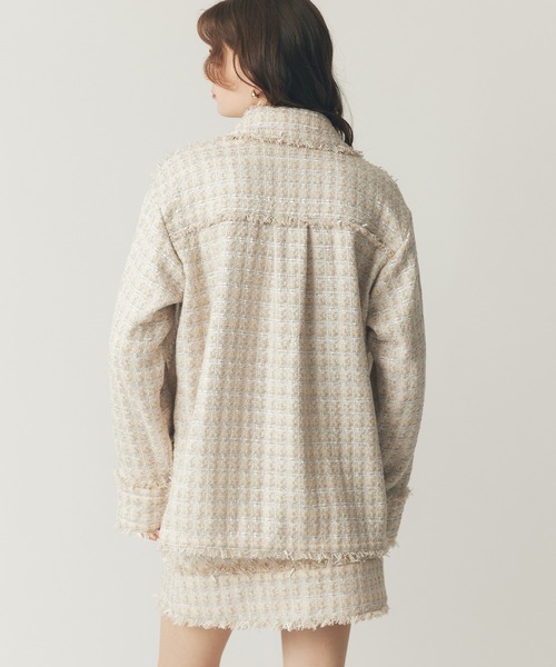 DEICY（デイシー）の「ラメmixツイードフリンジジャケット（その他アウター・レディース・オフホワイト・FREE）」の20枚目の写真