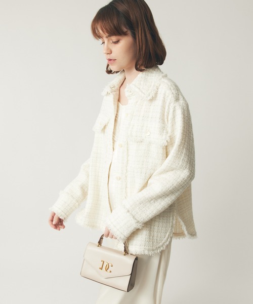DEICY（デイシー）の「ラメmixツイードフリンジジャケット（その他アウター・レディース・オフホワイト・FREE）」の14枚目の写真