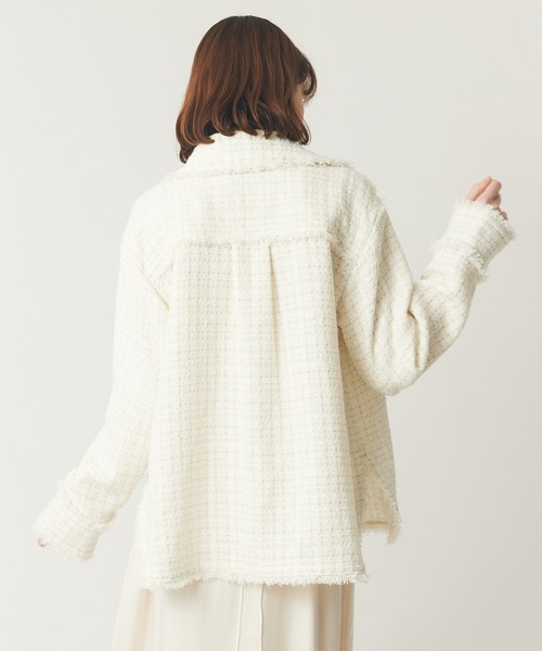 DEICY（デイシー）の「ラメmixツイードフリンジジャケット（その他アウター・レディース・オフホワイト・FREE）」の16枚目の写真