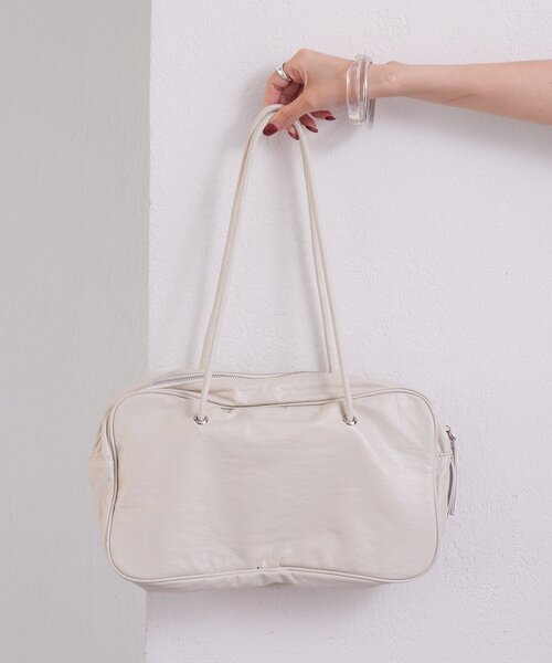 mystic(ミスティック)の「スクエアショルダーBAG(ショルダーバッグ・レディース・ブラウン/アイボリー・ONE SIZE)」の3枚目の写真