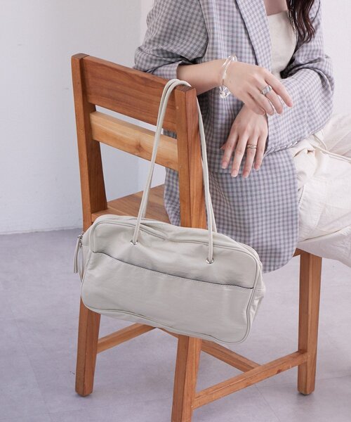 mystic(ミスティック)の「スクエアショルダーBAG(ショルダーバッグ・レディース・ブラウン/アイボリー・ONE SIZE)」の6枚目の写真