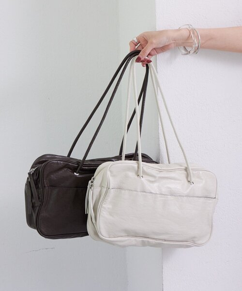 mystic(ミスティック)の「スクエアショルダーBAG(ショルダーバッグ・レディース・ブラウン/アイボリー・ONE SIZE)」の17枚目の写真