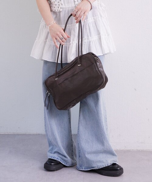 mystic(ミスティック)の「スクエアショルダーBAG(ショルダーバッグ・レディース・ブラウン/アイボリー・ONE SIZE)」の19枚目の写真