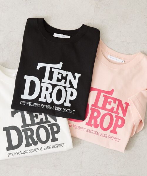 AMERICAN HOLIC（アメリカンホリック）の「TEN DROP ロゴTシャツ（Tシャツ/カットソー・レディース・ピンク/オフホワイト/ブラック・M/L）」の4枚目の写真