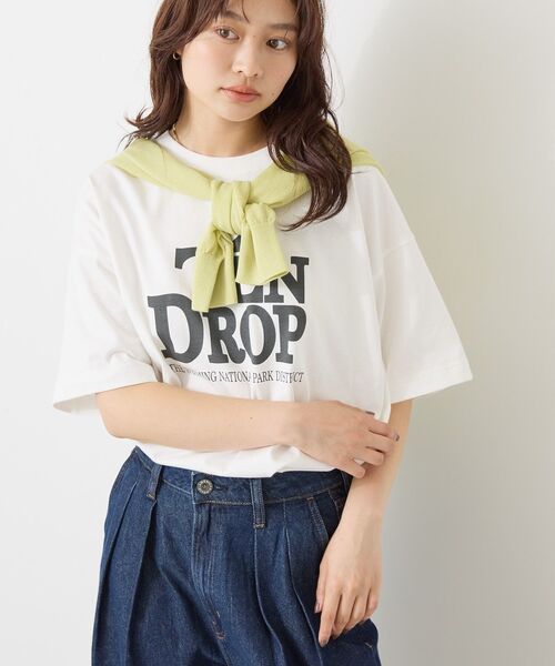AMERICAN HOLIC（アメリカンホリック）の「TEN DROP ロゴTシャツ（Tシャツ/カットソー・レディース・ピンク/オフホワイト/ブラック・M/L）」の15枚目の写真