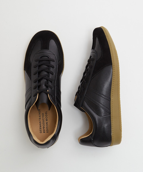MEN'S MELROSE(メンズメルローズ)の「42500 GERMAN TRAINER / ジャーマントレーナー | レザースニーカー(スニーカー・メンズ・ホワイト/ブラック・40/42/41)」の2枚目の写真