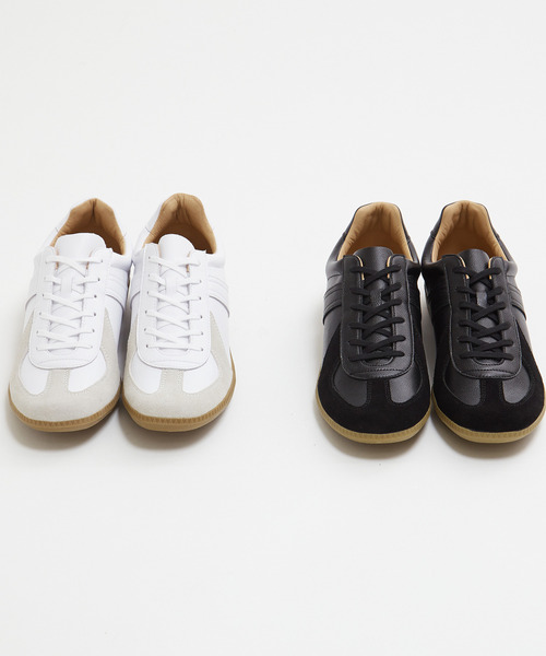 MEN'S MELROSE(メンズメルローズ)の「42500 GERMAN TRAINER / ジャーマントレーナー | レザースニーカー(スニーカー・メンズ・ホワイト/ブラック・40/42/41)」の13枚目の写真